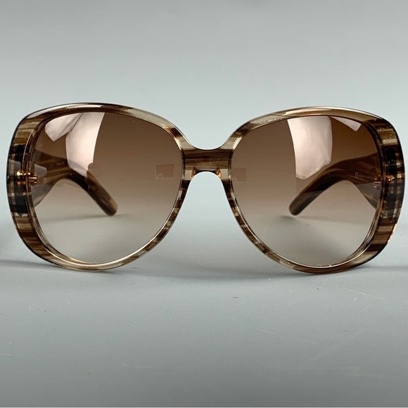 Gucci brown and beige acetate glitter sunglasses - Picture 6 of 9